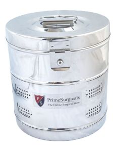 PrimeSurgicals Stainless Steel Dressing Drums Size (6