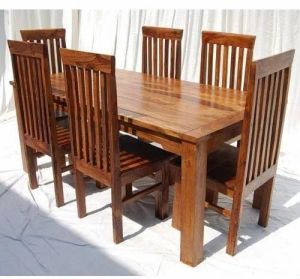 6 Seater Wooden Dining Table Set