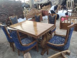 Designer Teak Wood Dining Table Set