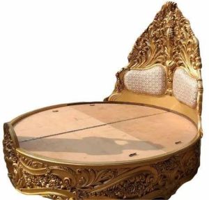 Stylish Round Wooden Bed