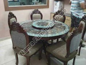 Sheesam Wood Round Dining Table Set