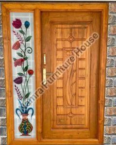 Solid Brown Wooden Door
