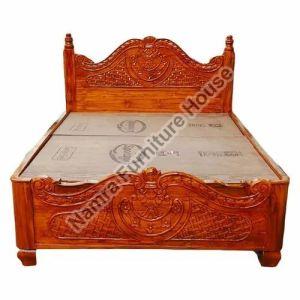 Wooden Design Double Bed