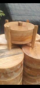 Wooden casserole with natural finishing