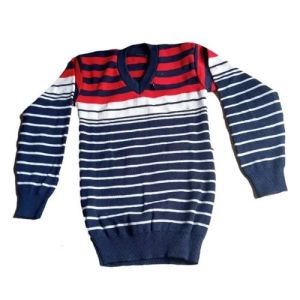 Men Woolen Striped Sweater