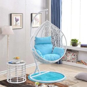 White Single Seater Swing with Stand
