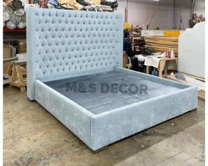 King Size Quilted Upholstery Bed
