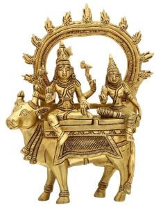 Brass Shiv Parvati Statue