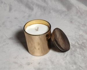 Glossy Golden Glass Jar Scented Candle