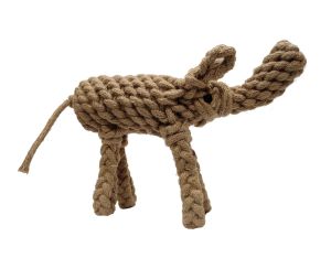 ELEPHANT JUTE DOG TOY