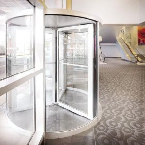 automatic revolving door