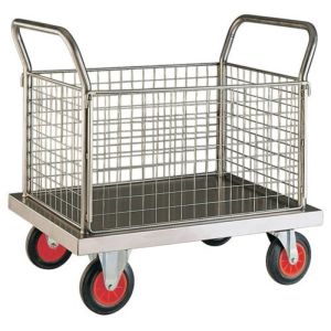 Stainless Steel Wire Cage Trolley