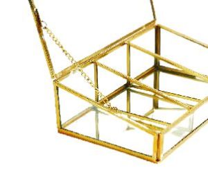 Metal Glass Jewellery box