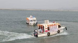Frp Ambulance boat with 60hp motor