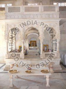 indoor big white marble temple