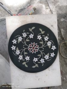 Multicolor Inlay Work Marble Table Top