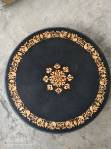 Multicolor Inlay Work Marble Table Top