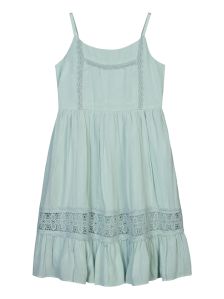 Girls Rayon Crepe Solid A-Line Dress