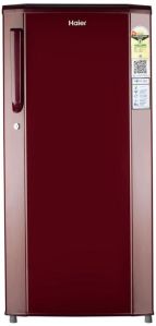 Haier 165L 1 Star Direct Cool Single Door Refrigerator (HED-171RS-P, Red Steel)