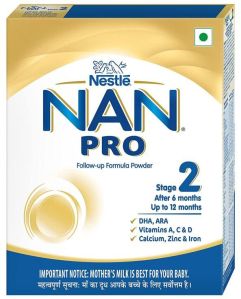 Nestl NAN PRO 2 Follow-up Formula Powder - After 6 months, Up to 12 months, Stage 2, 400g