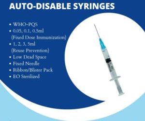 Auto Disable Syringe (AD Syringe)