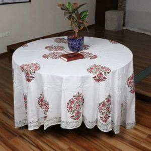 Printed cotton Round Table cover