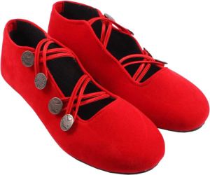 Ladies Velvet Flat Shoes