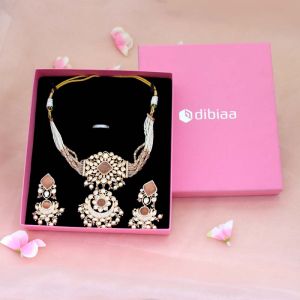 Pink Big Necklace Set Box