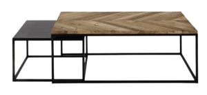 MAH050 Wooden Iron Center Table