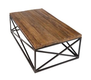 MAH051 Wooden Iron Coffee Table
