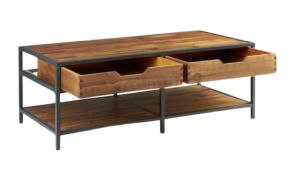 MAH063 Wooden Iron Center Table