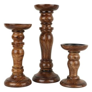 Wooden Candle Holders for Living Room