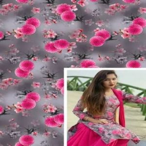 Digital Printed Silk Crepe Fabric