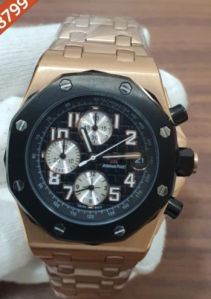 Audemars Piguet Royal Oak Offshore Black Dial Rose Gold Chronograph Watch