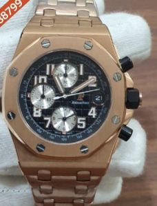 audemars piguet royal oak offshore full rose gold black dial watch