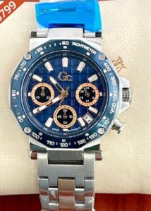 GC Blue Chronograph Steel Bracelet Watch