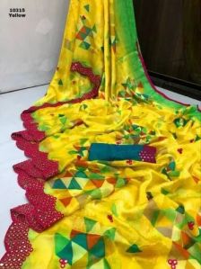 chiffon printed saree