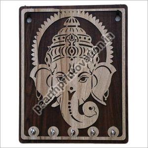 Lord Ganesha Wooden Key Holder