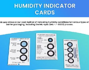 barrier packaging humidity indicator card