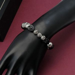 Black Oxidised Silver Bracelet