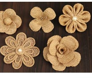 jute ribbon flower