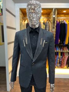 Double Collar Metal Tuxedo Suit