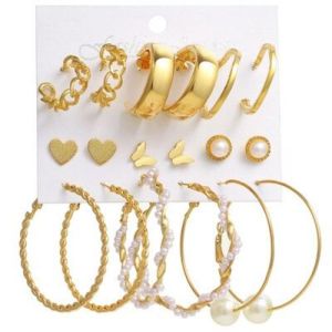 Exquisite Gold Plated Earrings Set