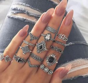 Silver Plated Vintage Ring Set