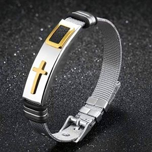 Stainless Steel Christian cross Bracelet