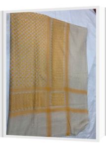 Basravi Yellow Embroidery Kashmiri Rumal