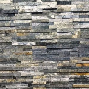 Silver Shining Panel Stone Wall Cladding