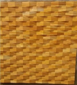 Teak Speed Breaker Stone Wall Cladding