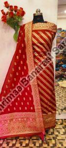 Banarasi Handloom Pure Silk Chanderi Dyeable Suit