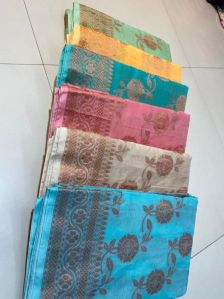 Banarasi PV cotton fabric saree